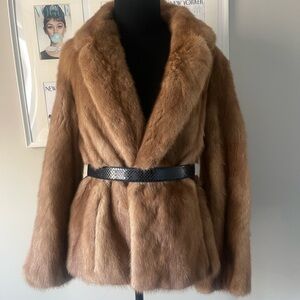 Vintage Honey Mink Fur Jacket – Old Hollywood Glamour – US 6–8